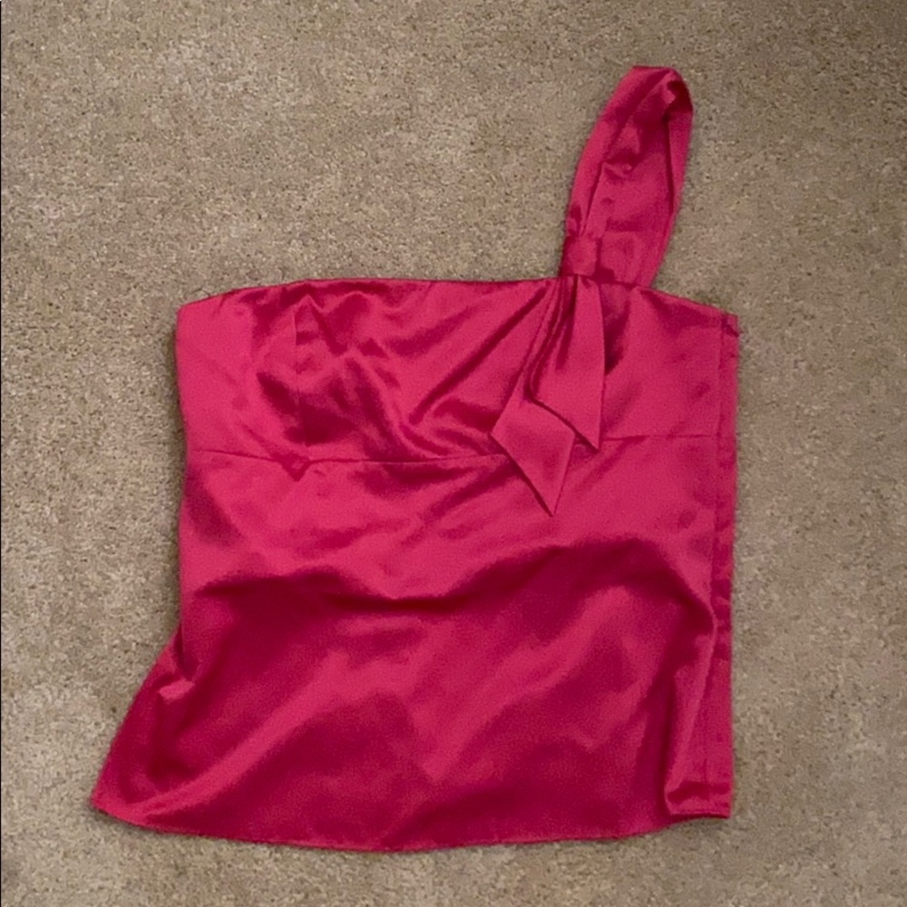 Pink one shoulder tank